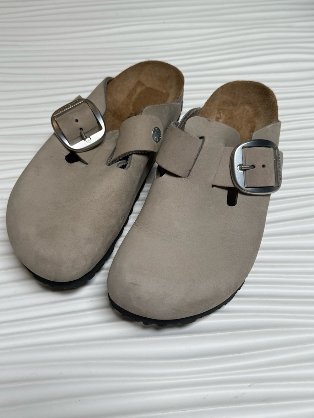 Birkenstock women Boston Clog — Taupe Gray size 6-6.5 women - Picture 5 of 9